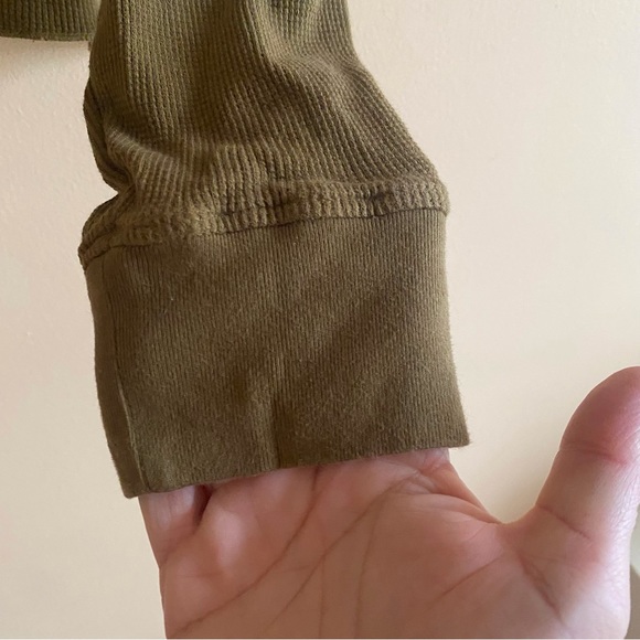 Mate The Label Woman Size L Long Sleeve Cropped Crew Neck Thermal Shirt Organic - Picture 7 of 14